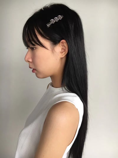 韓國NYU 歐洲法式復古玫瑰一字夾3