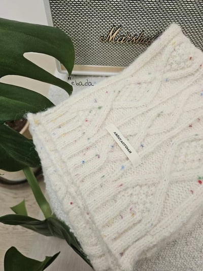 正韓EBA麻花紋針織圍巾9