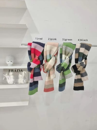 正韓EBA學生復古撞色圍巾18