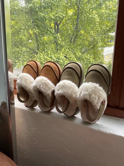 韓國PLA可愛絨毛小毛怪涼鞋雪靴10