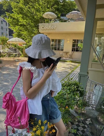 韓國 UNI 不收邊垂墜感防曬漁夫帽2