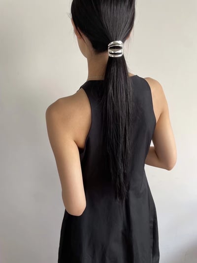 韓國NYU 復古金屬三爪不規則髮扣髮飾3