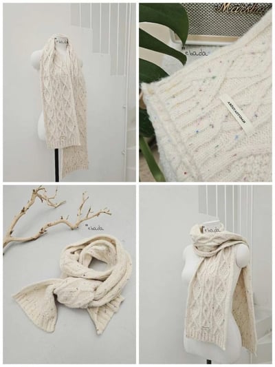 正韓EBA麻花紋針織圍巾10