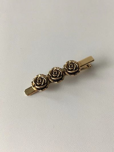 韓國NYU 歐洲法式復古玫瑰一字夾8