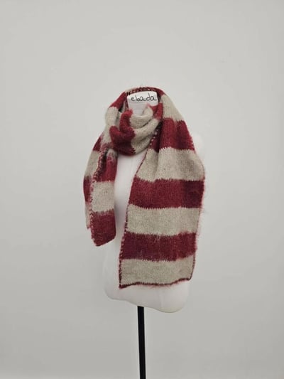 正韓EBA多巴胺撞色條紋圍巾14