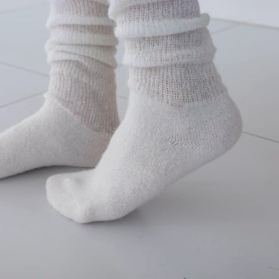 韓國UNI透氣直螺紋拼接中長襪8