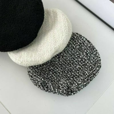 韓國UNI小香復古毛倪平頂帽7