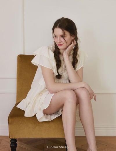 韓國 LUNA 法式浪漫荷葉短褲套裝睡衣5