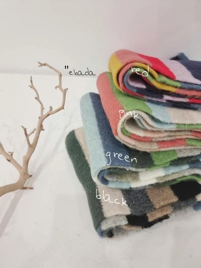 正韓EBA學生復古撞色圍巾15