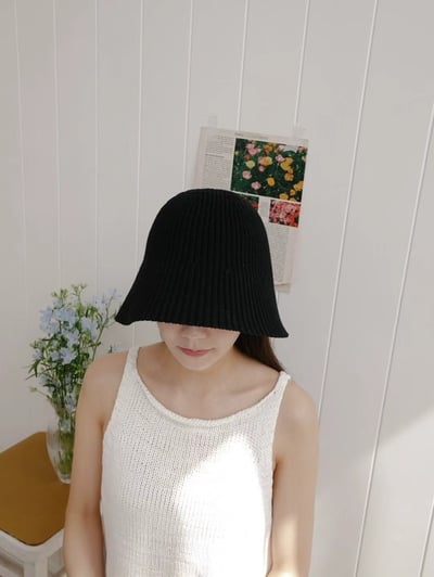 韓國 UNI 基本款直紋防曬盆帽夫帽1