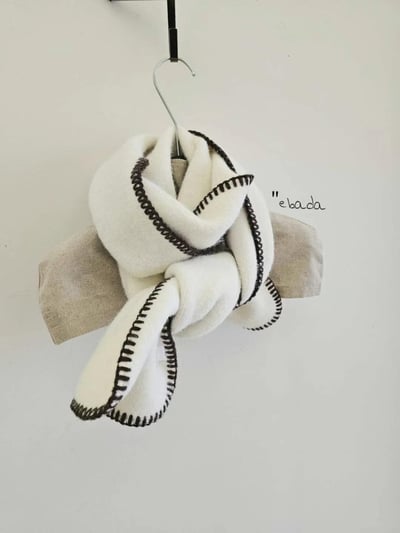 正韓EBA羊毛縮邊絨毛圍巾 ( 8%羊毛 )9