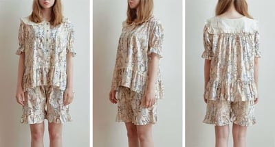 韓國 LUNA 童趣兔寶荷葉短褲套裝睡衣(女)8