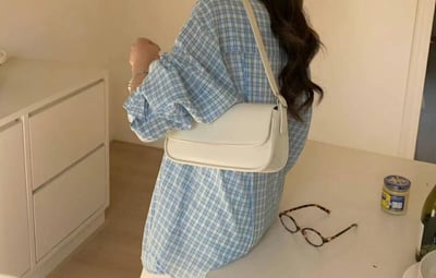 韓國TRO 高級感極簡法式法棍腋下手提包5