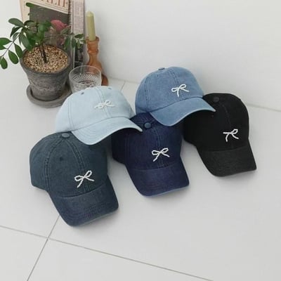 韓國 NU 美式單寧珍珠復古棒球帽9