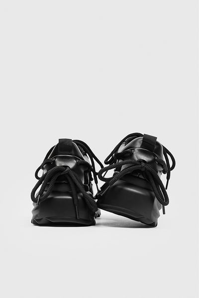 韓國 AL | 小眾原創方頭雙繩編織情侶厚底皮鞋13