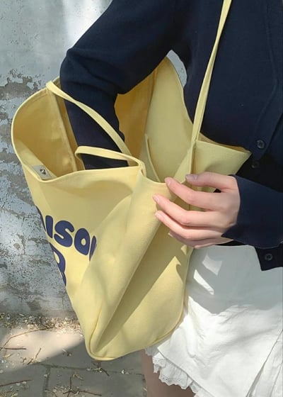 韓國TRO 梅森學生休閒帆布托特包9