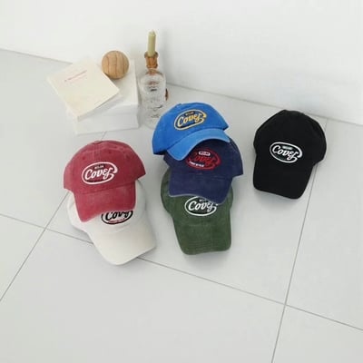 韓國 NU 中性單寧刷舊字母棒球帽5