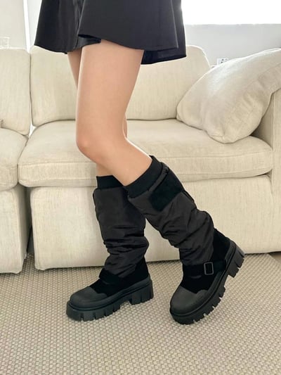 韓國ELF少見羽絨襪套長靴5