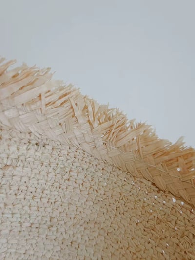 韓國 UNI 初夏不收邊蝴蝶結圓形帽草帽8