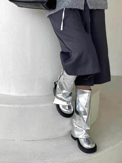 韓國ELF 熱銷款 直筒開鏈褲靴5