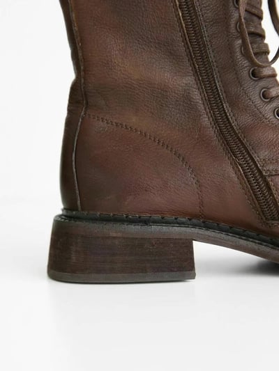 正韓NAA方頭拉鍊復古牛仔靴9