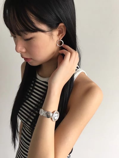 韓國NYU 法式古典刻紋元寶手錶2