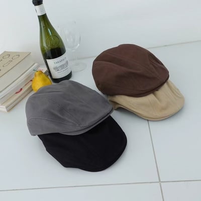 韓國UNI復古褶皺扣環式鴨舌帽4
