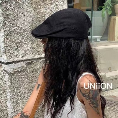 韓國UNI復古褶皺扣環式鴨舌帽3