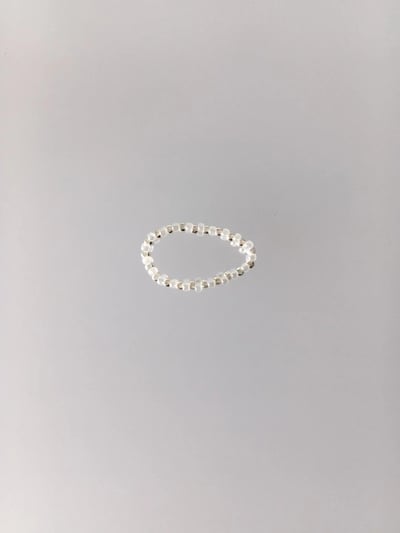 韓國NYU 細胞晶珠手工串珠純銀戒指5