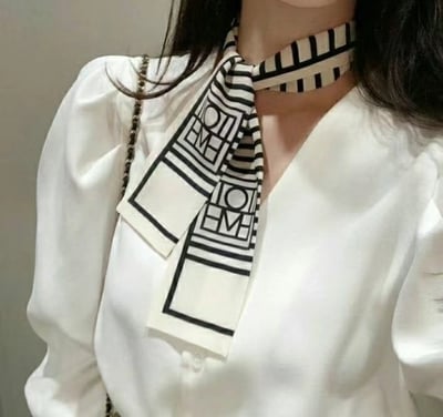 正韓百搭幾何絲巾(現貨)4