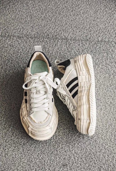 韓國 VBIN | 2.0 熊貓髒髒溶解建構厚底板鞋18