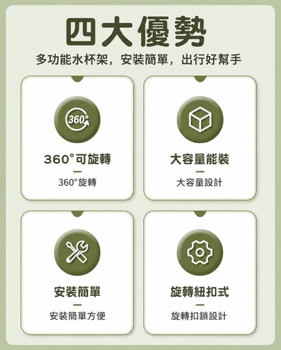 二合一摩托車／電動車／自行車／嬰兒車通用型手機水杯架5