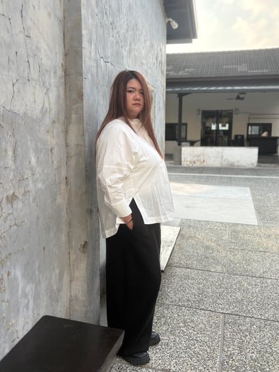 俐落感寬版休閒襯衫3