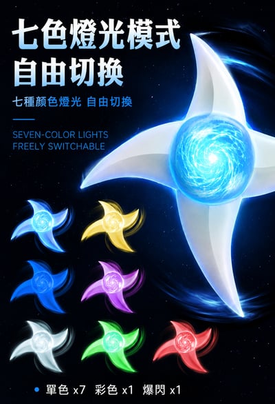 螺旋丸手裡劍兒童玩具刀 男孩發光旋風螺旋光刃旋轉玩具劍4