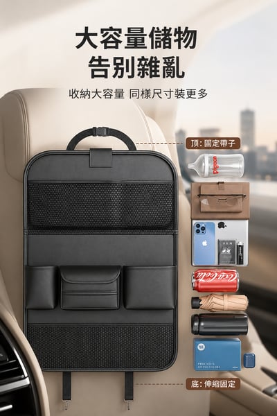 汽車椅背收纳袋1
