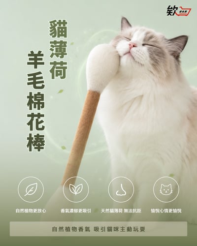 貓薄荷羊毛棉花棒  猫咪逗猫棒/30CM/40CM