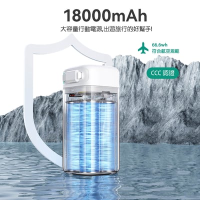 USAMS星魔方系列 PD45W大容量18000mAh 雙向快充行動電源(Type-C磁吸收納線)5