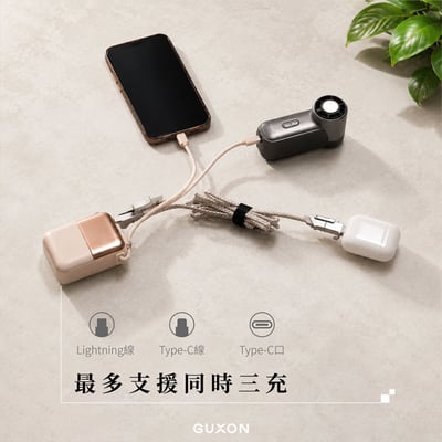 GUXON極方塊 SSB半固態雙線行動電源 10000mAh_具Wh標示 (GFC930)6