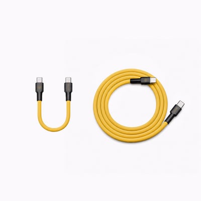 霓系列 RGB 240W PD Type-C 液態矽膠快充線｜長短雙入組9