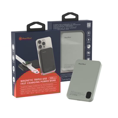 5000mAh Mini Magsafe 三用磁吸快充行動電源3