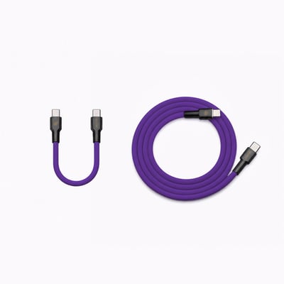 霓系列 RGB 240W PD Type-C 液態矽膠快充線｜長短雙入組7