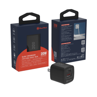 20W-GaN氮化鎵超快速充電器 (2孔1C1A)2