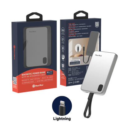吸附式線充行動電源-Lightning鋁合金款3