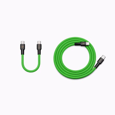 霓系列 RGB 240W PD Type-C 液態矽膠快充線｜長短雙入組11