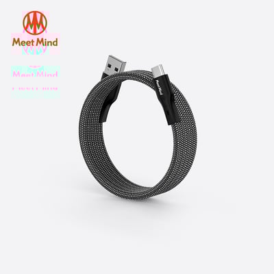 O-MagCables USB-A to Type-C 磁性快收納充電傳輸線-黑色1