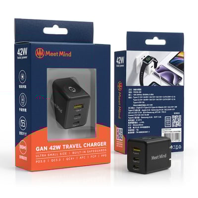 42W-GaN帶Watch無線3孔快速充電器2