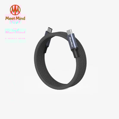 O-MagCables Type-C to Type-C 240W 磁性快收納充電傳輸線-黑色1