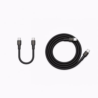 霓系列 RGB 240W PD Type-C 液態矽膠快充線｜長短雙入組10