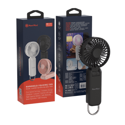 USB充電可折疊/掛扣雙扇葉涼風扇3