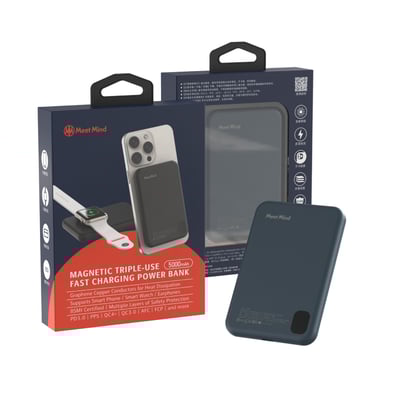 5000mAh Mini Magsafe 三用磁吸快充行動電源4